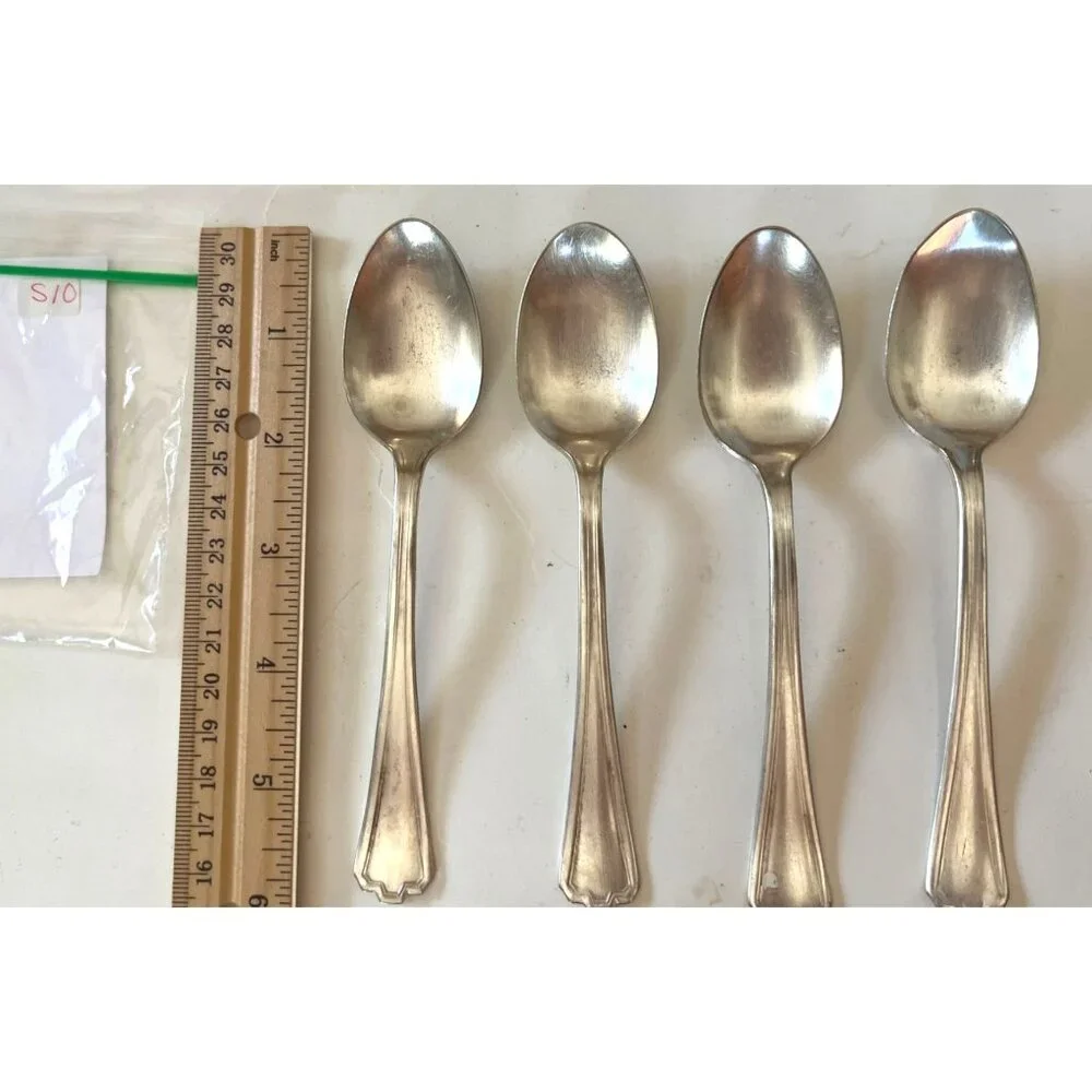 Vintage Rogers A1 Plus Silverplate Teaspoons Set Of 4 S10